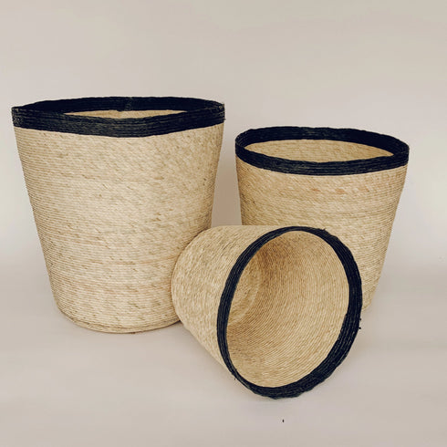 Cardiff Straw Storage Basket-Medium - Leah - Woven